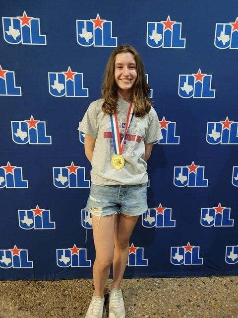 Ready Writing 5A State Champion Erin Brogan Recipient of the UIL Mike A. Myers Foundation Scholarship worth $16,000